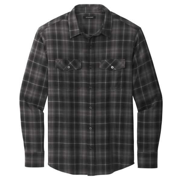Long Sleeve Ombre Plaid Shirt Thumbnail