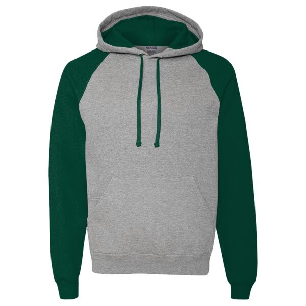 Nublend® Colorblocked Raglan Hooded Sweatshirt Thumbnail