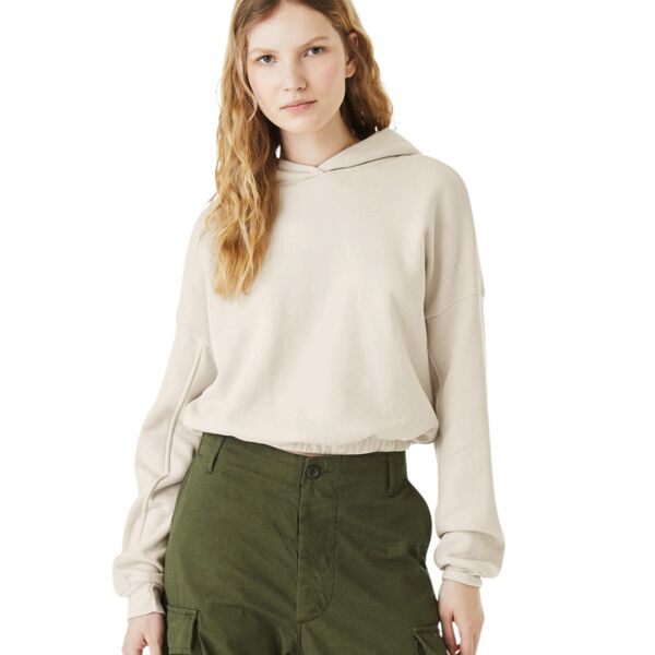 FWD Fashion Women's Sponge Fleece Cinched Bottom Hoodie Thumbnail