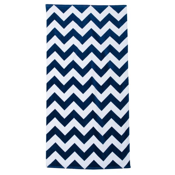 Chevron Velour Beach Towel Thumbnail