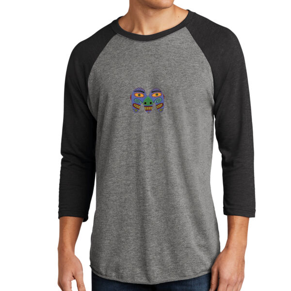 Unisex Tri Blend 3/4 Sleeve Raglan Tee Thumbnail